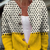 WW | Bequemer Strickpullover Mit Tupfen Design