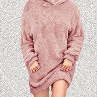 WW | Bequemer Plüschstoff Kleidpullover für Damen