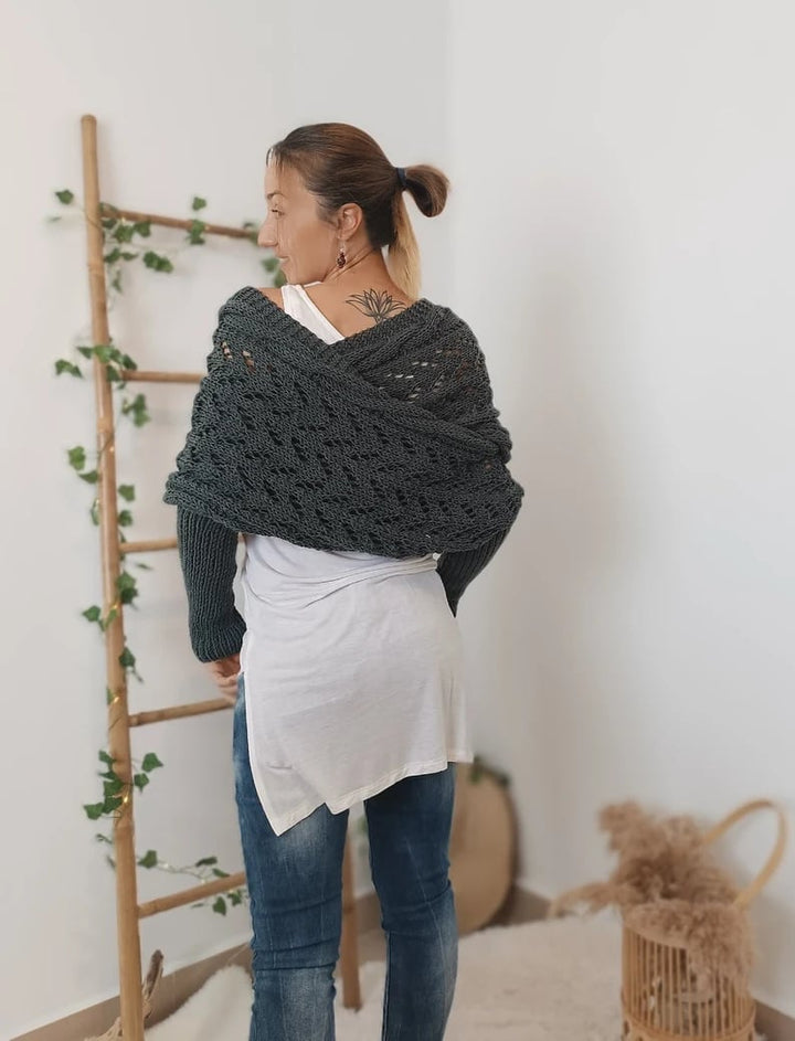 W&W Mode | Schal - eleganter Damen gewebter Überwurf