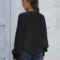 WW | Bat Sleeve Offenes Front Kurzes Cardigan