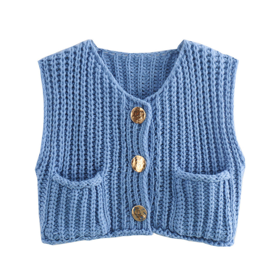 WW | Ärmellose Gestrickte Weste