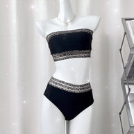 WW | Bandeau-Bikini mit Leopardenmuster für Damen