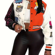 WW | Damen Varsity-Jacke mit Briefdruck