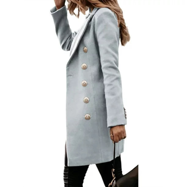 W&W Solide Farbe Mantel Jacke