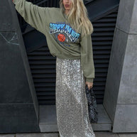 WW | Damenmode Lässig Einfach Sequined Rock
