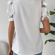 WW | Bluse mit Transparenten Puffärmeln