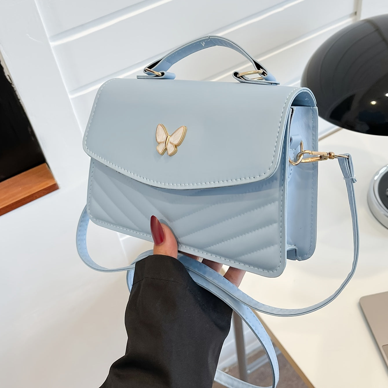 WW | Modische einfarbige Schultertasche und Umhängetasche