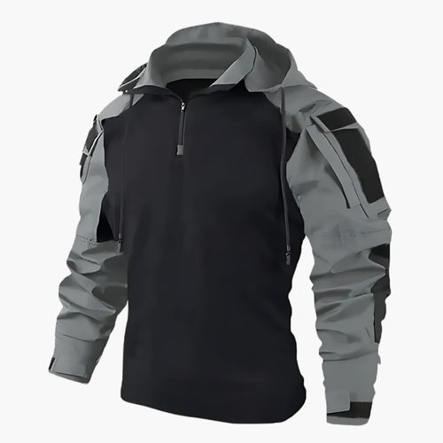Herren-Einsatzjacke mit Kapuze und hohem Kragen