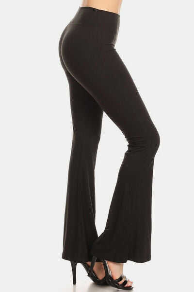 WW | Hohe Taille Ausgestellte Leggings Schwarz