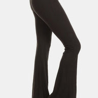 WW | Hohe Taille Ausgestellte Leggings Schwarz