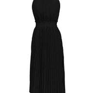 WW | Elegantes X-Sommer Midikleid mit Rundhalsausschnitt und Gesch Gathered Taille