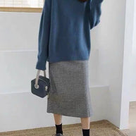 WW | Lässiger Strickjacke Rollkragenpullover für Damen
