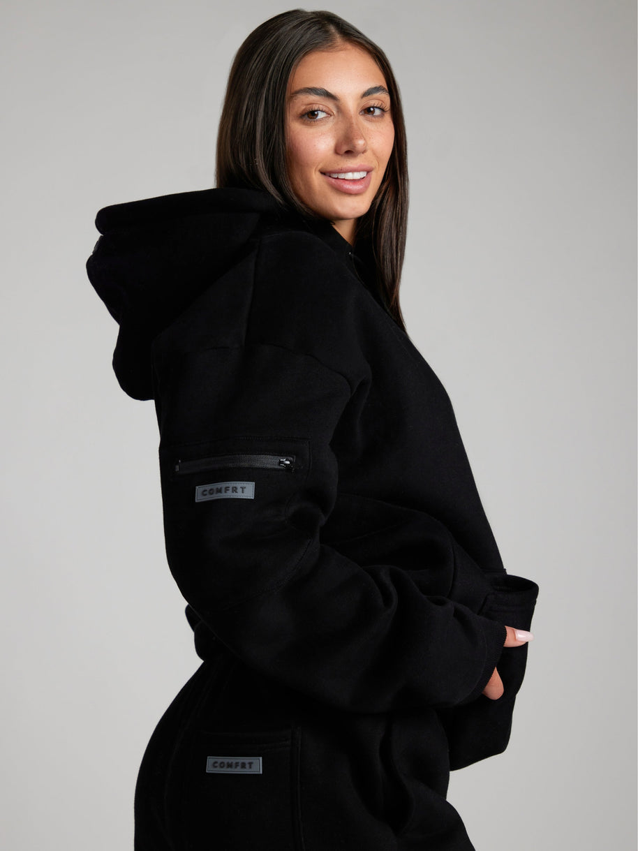 WW | Reise Kapuzenpullover mit Flugzeugmodus-Grafik