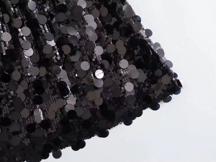 WW | Silberner Pailletten Minirock