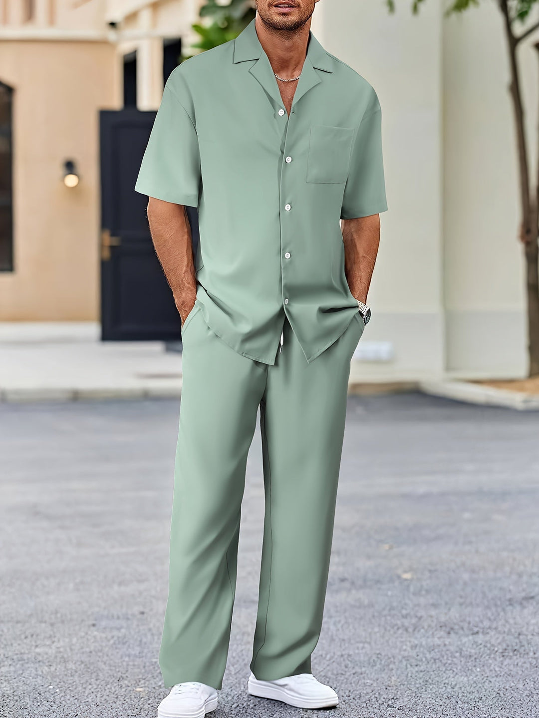 W&W Mode | Sommeroutfitsatz in Einfarbiger Farbe