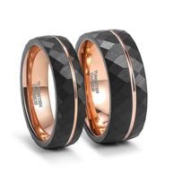 WW | 8mm Schwarzer Turmalin Wolframkarbid Ring