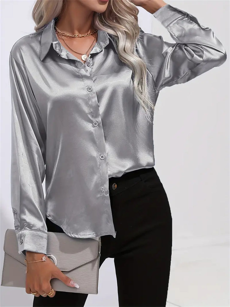 WW | Luxuriöse Satinbluse