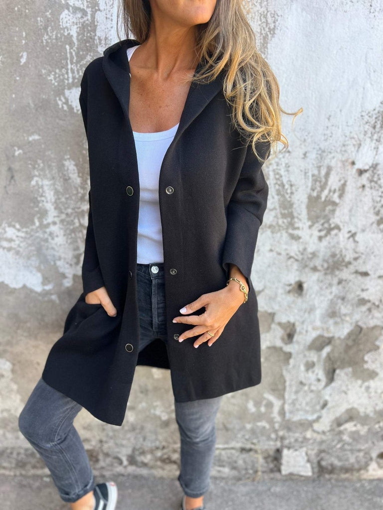 WW - Lässige Einreiher Blazer Mit Kapuze