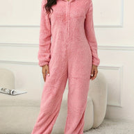 WW | Kapuzen-Lounge-Jumpsuit Für Stilvollen Winterkomfort Für Frauen