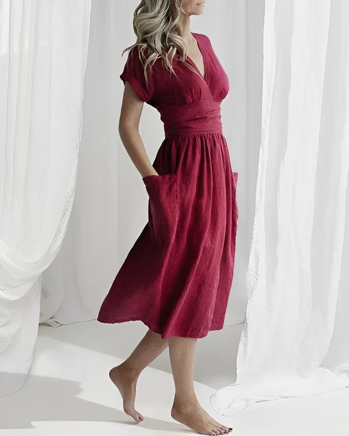 W&W Mode - Strickkleid mit Schnürung und Taschen
