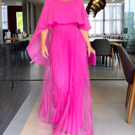 WW | Elegantes Maxi-Kleid mit Rundem Ausschnitt