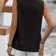 WW | Gespaltene Spitze V-Ausschnitt Ärmelloses Shirt