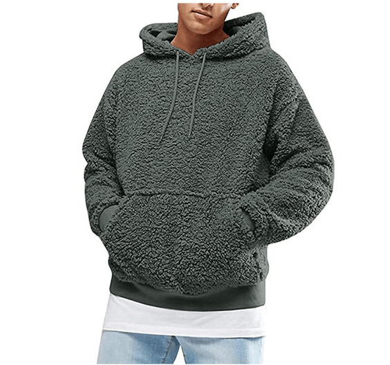 WW | Warmer Flauscher Teddy Kapuzenpulli Für Männer