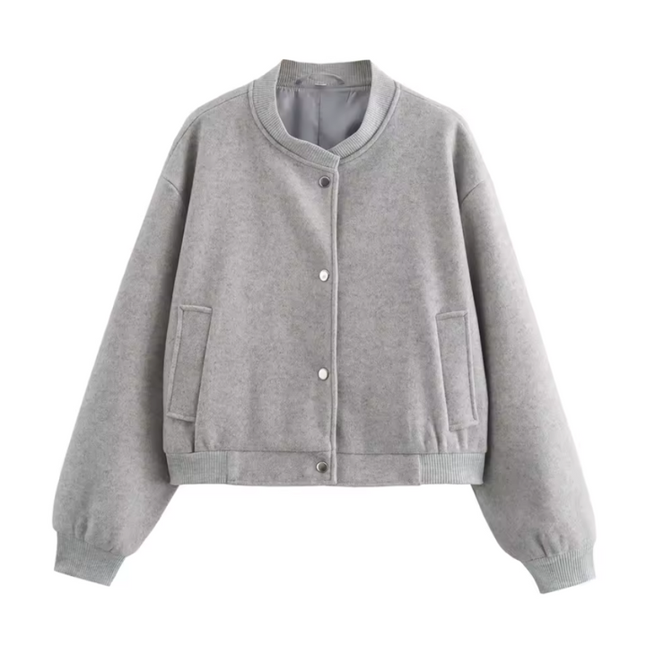 W&W Mode | Gerippte Bomberjacke Übergang Für Damen