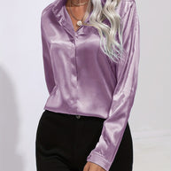 WW | Schicke Herbst Elegante Satin Bluse für Frauen