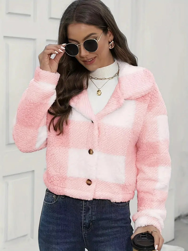W&W Mode | Bequeme Winterjacke mit langen Ärmeln und Knöpfen | Warme Oberbekleidung für den Winter