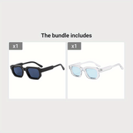 WW | Neue Retro Sonnenbrille Mit Quadratem Rahmen Für Herren