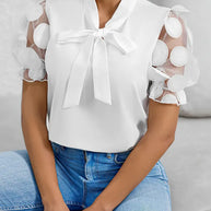 WW | Bluse mit Transparenten Puffärmeln