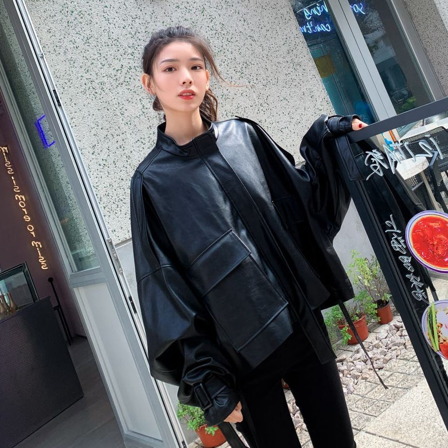 WW | Damen Lederjacke Mit Box Cut