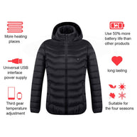 WW | Elegante USB-heizbare Jacke für Herren, thermisch Winter