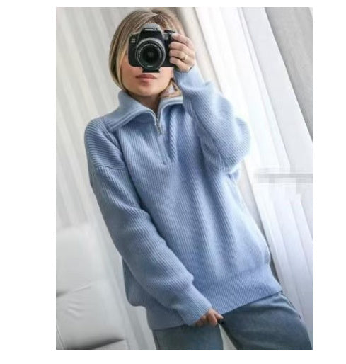W&W Mode | All Match Wollpullover Mit Offenem Kragen