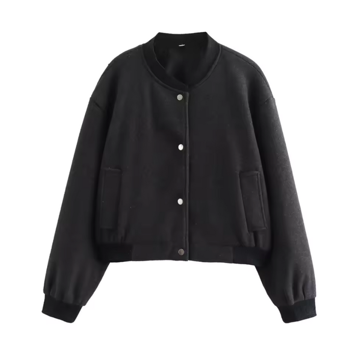 W&W Mode | Gerippte Bomberjacke Übergang Für Damen