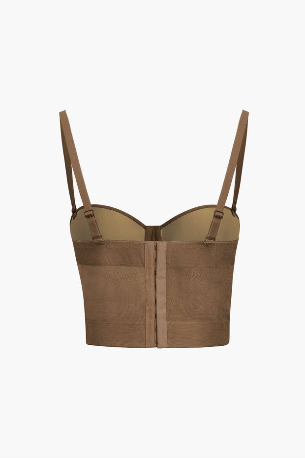 WW | Figurbetontes Bustier Top Mit Bügel Cups Und Transparenter Mesh Struktur
