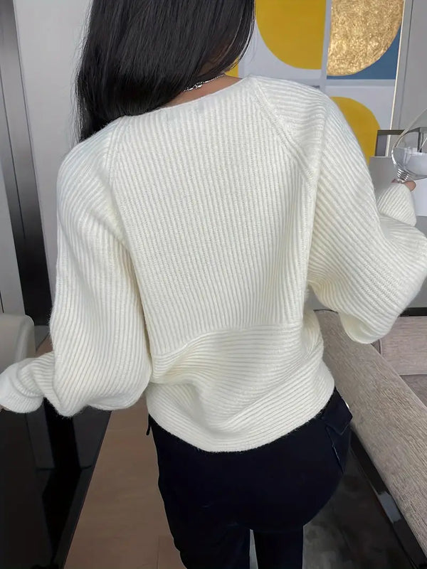 WW - Gekreuzter Strick-Cardigan