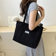 WW | Elegante Damen-Tasche Aus Hochwertigem Cordstoff Vegan Leather