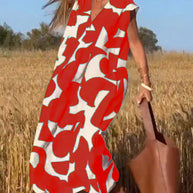 Amara™ - Maxikleid mit Print und V-Ausschnitt