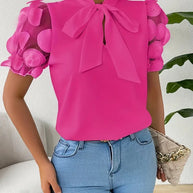 WW | Bluse mit Transparenten Puffärmeln