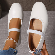 WW | Elegante Weiße Mary Jane Ballerinas