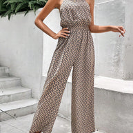 WW | Ärmelloser Jumpsuit mit aufhängendem Halsband