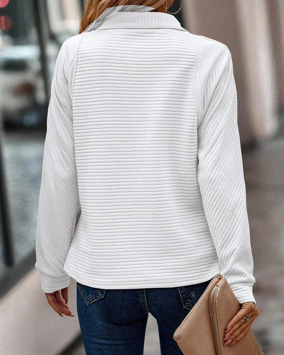 WW | V-Ausschnitt Pullover Damen - stilvoller warmer Pullover