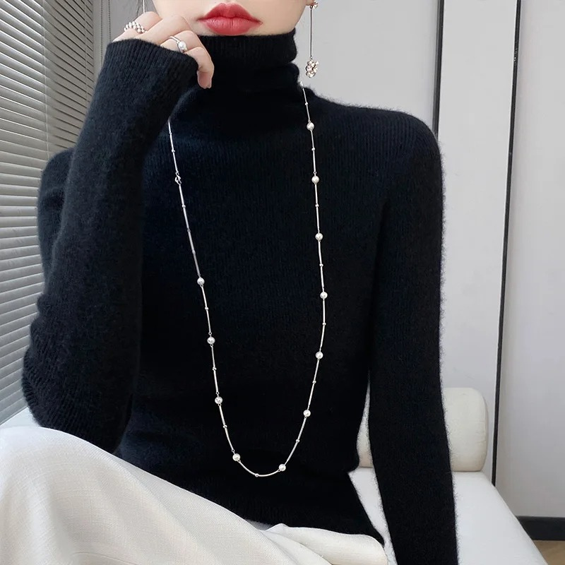 WW | Cashmere Pullover Damen Eleganter Rollkragenpullover aus Luxuswolle