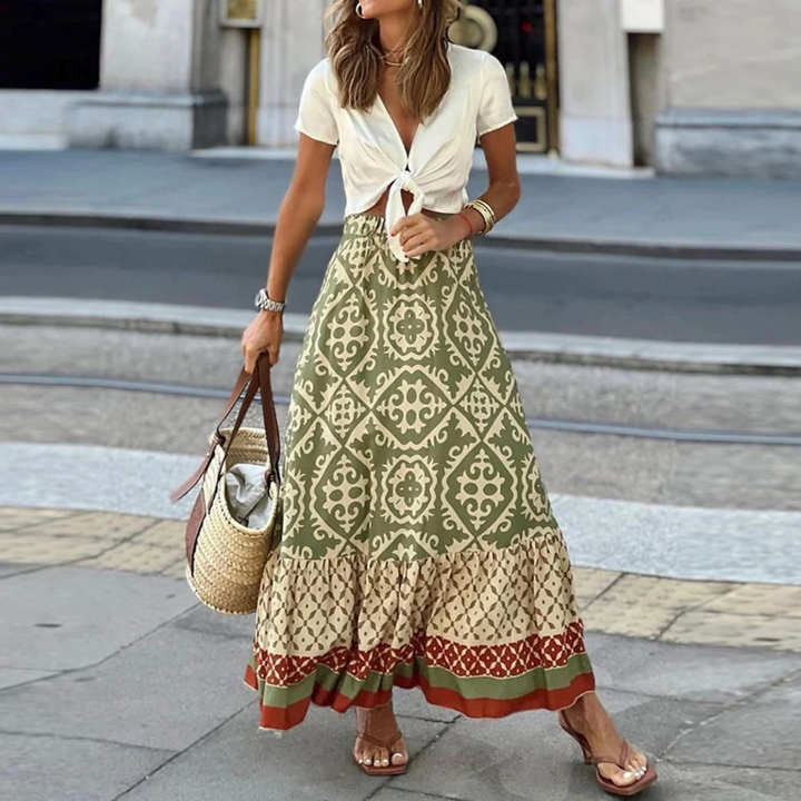 W&W Mode | Trendiger High Waist Rock Mit Geometrischem Muster