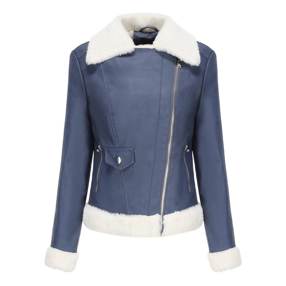 WW | Winterlederjacke mit Fleece-Futter