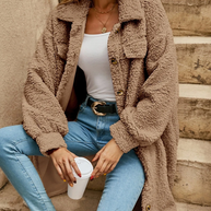 WW | Teddyjacke - bequeme lange Damenjacke