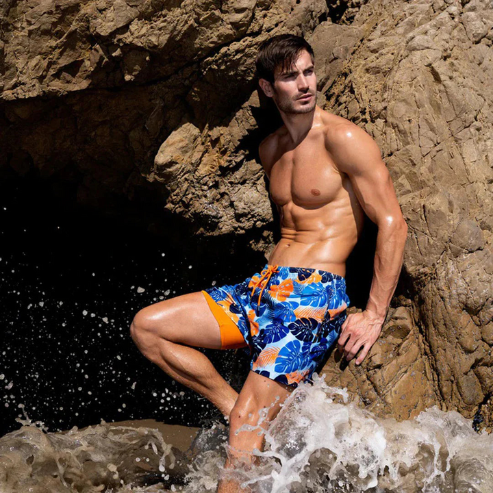 W&W Mode | Herren 2 Lagige Schwimmshort Stilvolle Badebekleidung Für Männer
