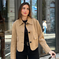 WW | Beige Lederjacke